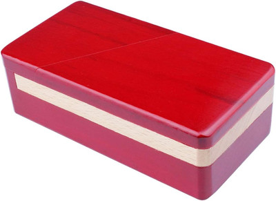 Impossible Puzzle Master Secret Opening Wooden Red Magic Box with Secret Drawer 