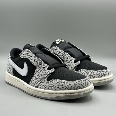 Size 6.5 - Air Jordan 1 Retro OG Low Black Cement W for sale