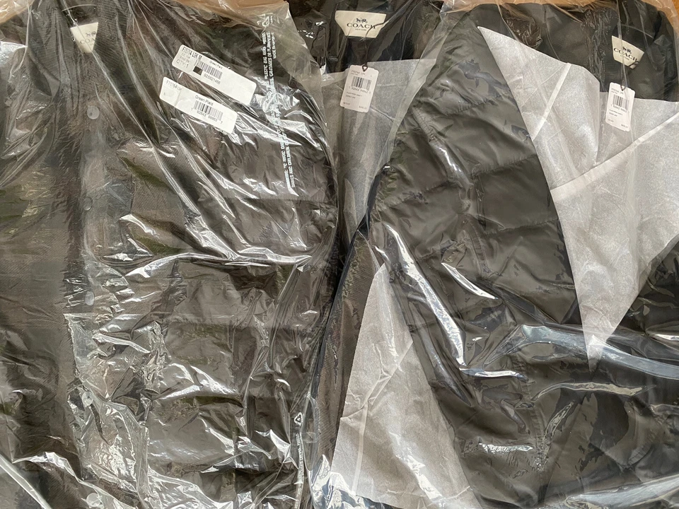 Coach Plaid Varsity Wool Hybrid Convertible Vest Puffer Jacket Med - Image 2 of 4