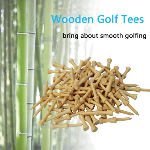 Wooden Golf Tees 2-3/4" 100 Count 70mm Natural Step Down Tees Golf - Picture 5 of 6