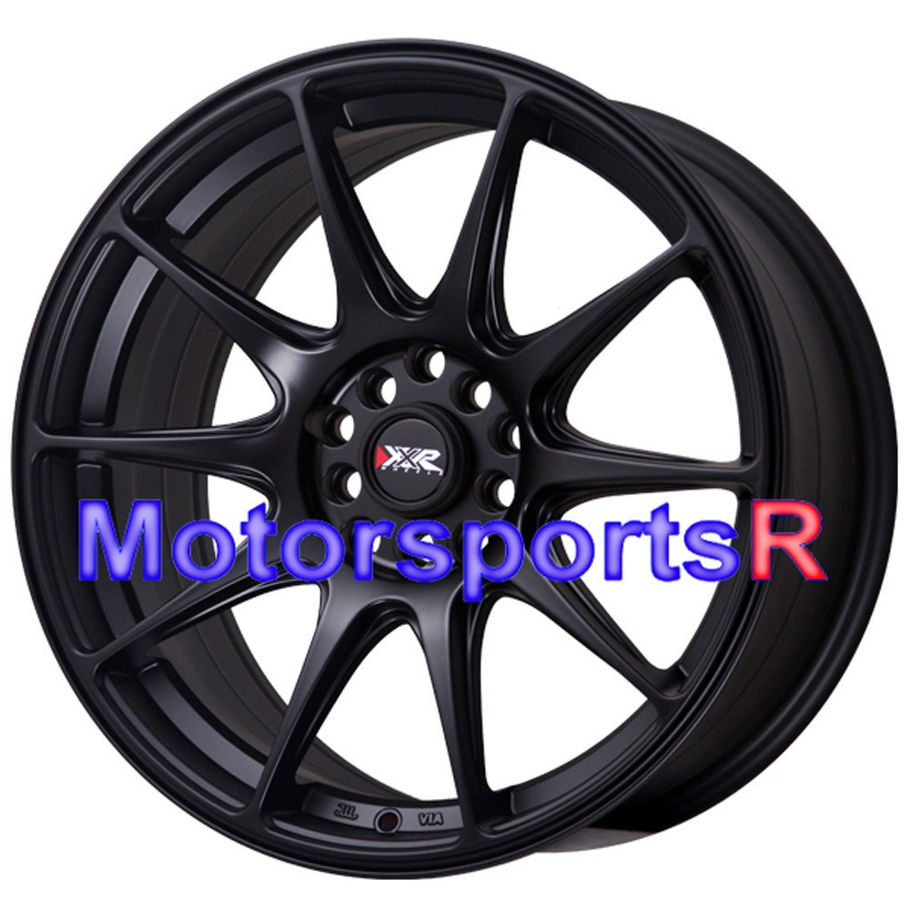 XXR 527 18 x 8.75 +20 Flat Black Rims Wheels 5x114.3 Stance 08 15