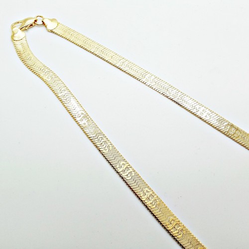 Halskette Hochwertige Hals Modeschmuck Unisex Goldfarbene Kette 44cm 820003 - Picture 6 of 6