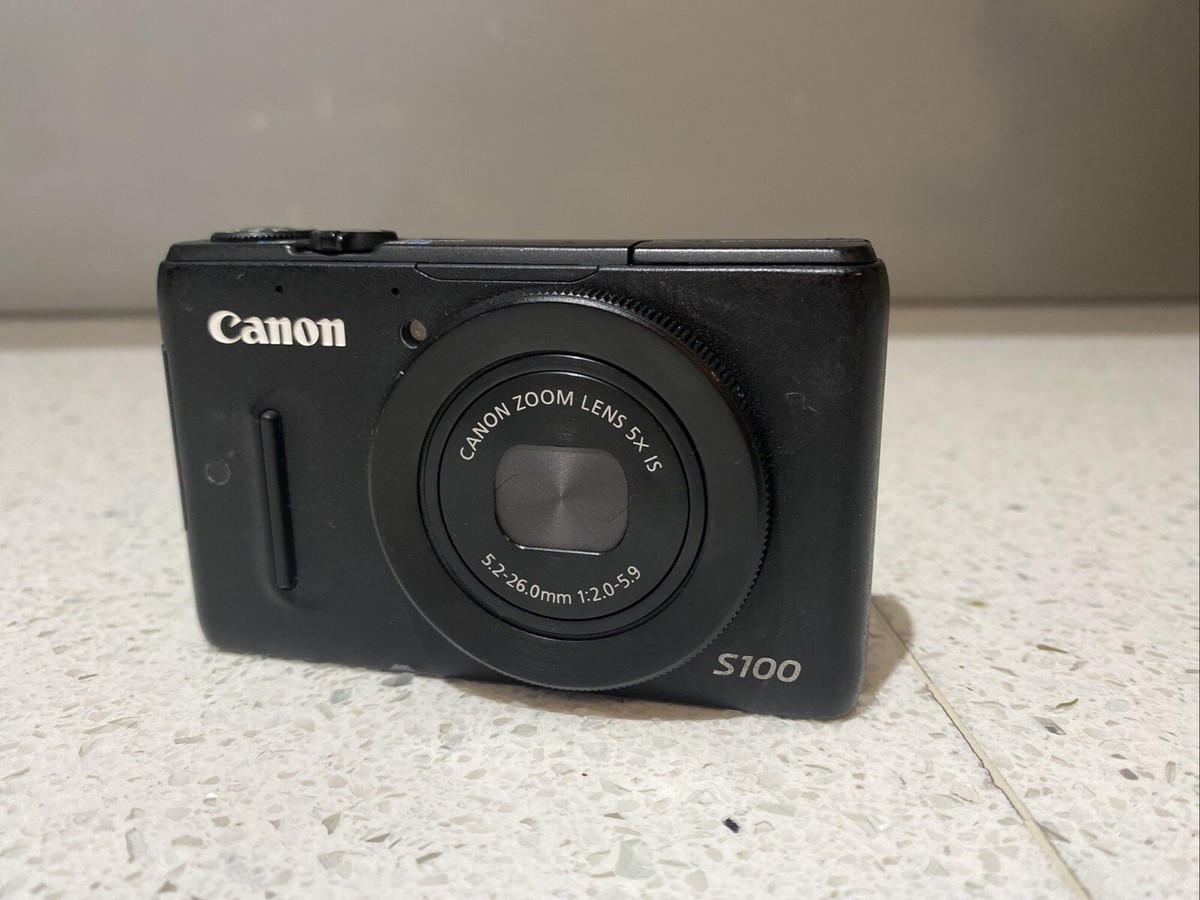 Canon PowerShot S100 Digital Camera 12.1MP PC1675 Black (made In