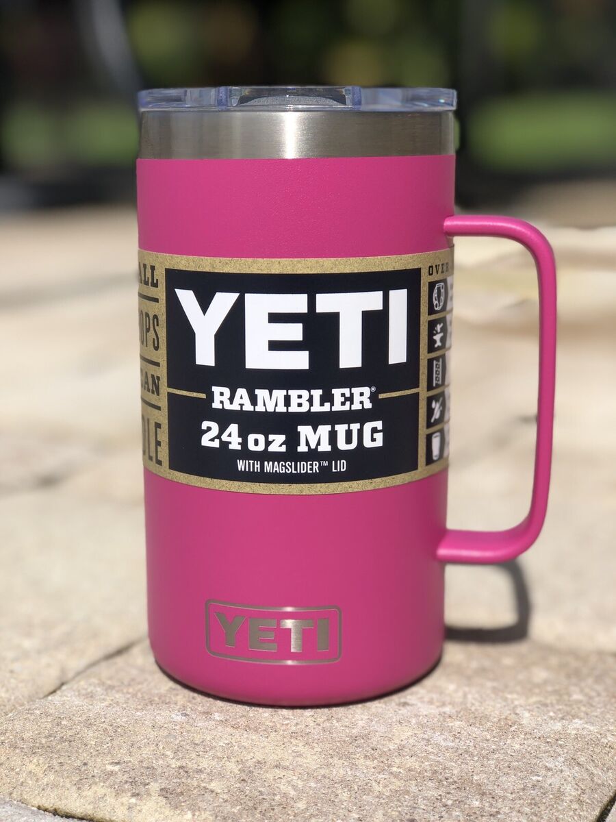 YETI Rambler 24 oz mug w/Magslider Lid Prickly Pear Pink -Limited