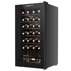 28 Bottle Wine Cooler Fridge Beverage Chiller with Temperature Control