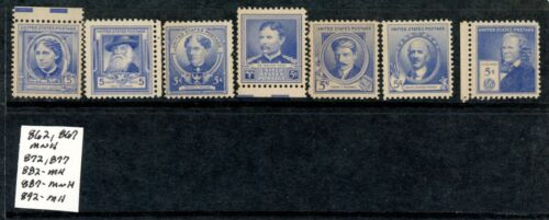 US Scott # 862, 867, 872, 877, 882, 887, 892 - MNH/MH - See Scan   (5-C230) - Picture 1 of 1
