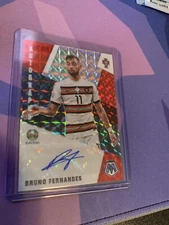 2021 Panini Mosaic Bruno Fernandes Euro Autographs Mosaic Prizm AM-BF