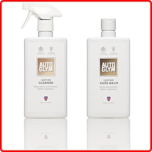 Autoglym Leather Care Balm & Leather Cleaner 500ml Combo Gift Set KIT