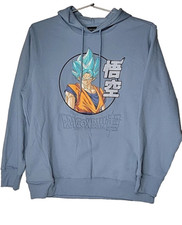 Dragon Ball Super Z Blue Pullover Graphic Hoodie Goku Aime Sweatshirt XL NWT