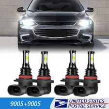 For Chevy Malibu 2016 2017-2018 LED Headlight High Low Beam Bulbs Kit Combo 4x