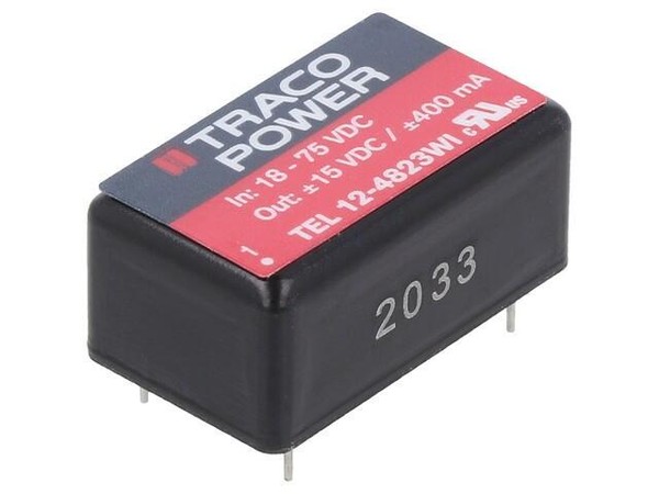 Tel 12-4823WI Wandler: Dc/Dc 12W Ueing: 18-75V Uausg: 15VDC Uausg2: -15VDC Traco-image