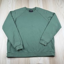 Felpa girocollo Raleigh Denim Workshops uomo verde manica lunga taglia large