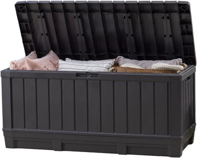 Keter Kentwood 92 Gallon Resin Deck Box-Organization and Storage for Patio Furni