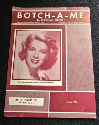 Vintage Botch-A-Me (Ba-Ba-Baciami Piccina) Sheet Music (1952) Pop Music