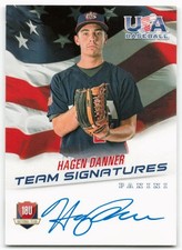 2015 Hagen Danner Panini USA Baseball Rookie Auto 166/499