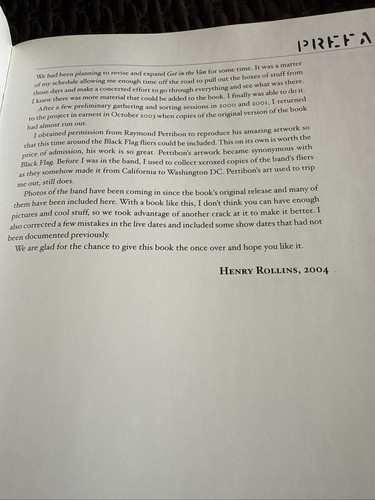 Henry Rollins Autobio Get In The Van Black Flag Punk Rock 2004 2nd Edition - Picture 16 of 16