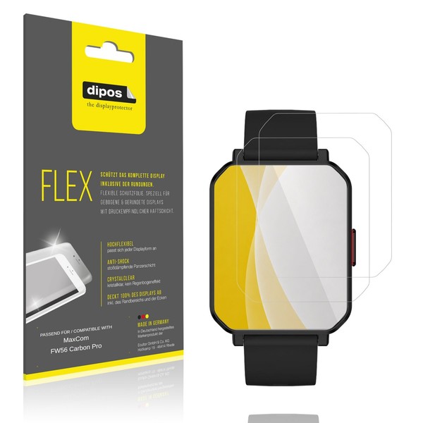 2X 3D Full Cover Schutzfolie FüR Maxcom FW56 Carbon Pro Panzerfolie Anti-Shock-image