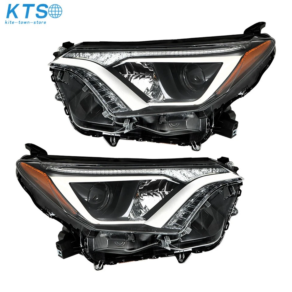 For Toyota RAV4 2016 2017 2018 Chrome Headlights Amber Corner Lamp Left+Right - Image 2 of 4