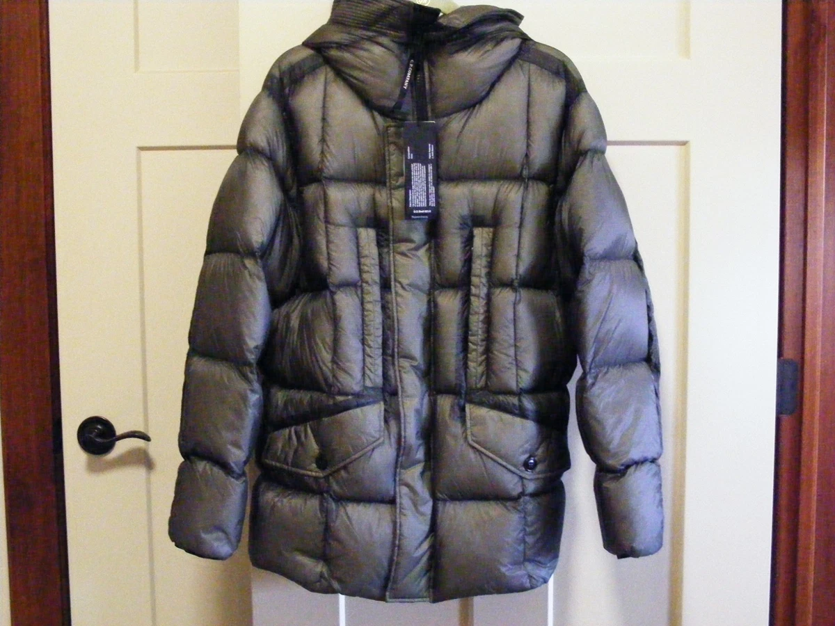 C.P. COMPANY MEN'S DOWN DD SHELL HOOD & GOGGLE JACKET NEW WITH