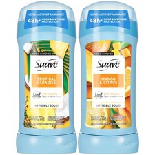 SUAVE DEODORANT STICK 2.6 OZ MANGO  CITRUS 2 PACK 