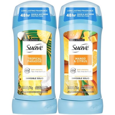 SUAVE DEODORANT STICK 2.6 OZ MANGO & CITRUS (2 PACK)