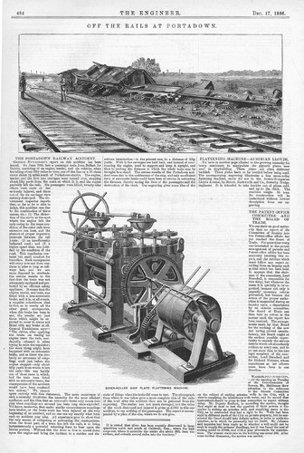 Impresión antigua del accidente ferroviario de Portadown 1886