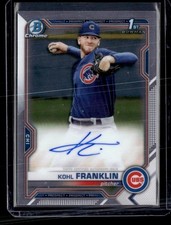 2021 Bowman #CPA-KF Kohl Franklin Chrome Prospect Autographs AU