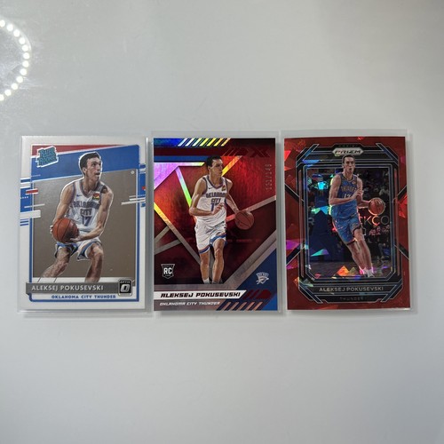 #/249 π₯ Aleksej Pokusevski 2020-21 Optic Red Prizm Refractor Rookie SP RC XR - Picture 1 of 7