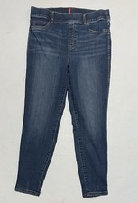 Spanx Denim Ankle Leggings Women Size XL Blue Stretch Dark Wash Pull On Skinny