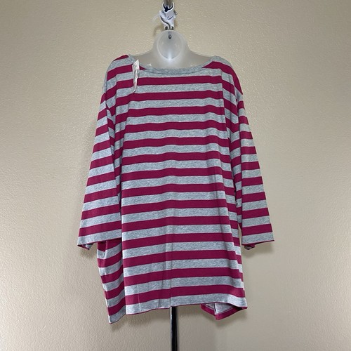 Liz & Me Essentials Women’s Striped Tee Shirt Size 5XL - Picture 6 of 18