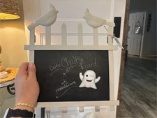 Metal Bird Framed Chalk Board