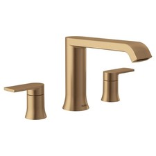 Moen T908BZG Genta LX 2-Handle Roman Tub Faucet, Bronzed Gold