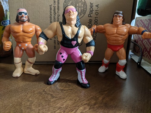WWF Hasbro Lot Of 3 Action Figures Macho Man, Texa...