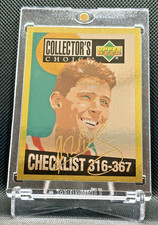 1994 UD Collector's Choice 419 Checklist Shawn Bradley GOLD FOIL SIGNATURE! SSP