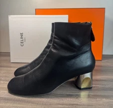 Alexander McQueen Leather Ankle Boots Mirror Heel Size 37/US6.5 $850