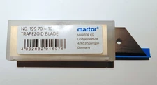 Pack of 10 - Safety Box Cutter Blades - Martor 199.70 TRAPEZOID STAINLESS STEEL