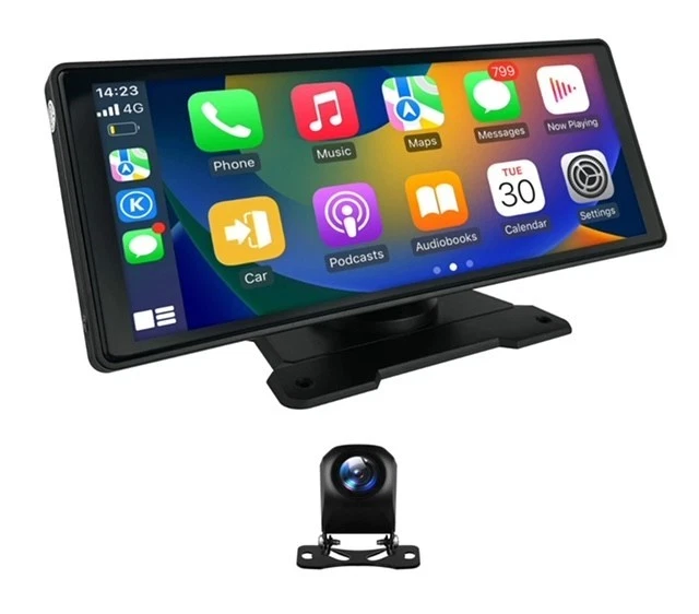 9.3" 1 ch dash cam back up camera car rv tuck Wireless Carplay Car Android Auto - Image 3 of 4