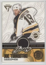 2002 Pacific Private Stock Titanium Authentic Game-Worn Jerseys Joe Thornton 3y4
