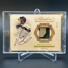 2025 Flawless Nelson Cruz Prime Patch Auto /10 on card auto game used patch