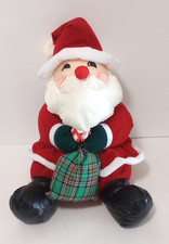 Vintage 1993 International Silver Co Christmas Santa Plush 15" READ