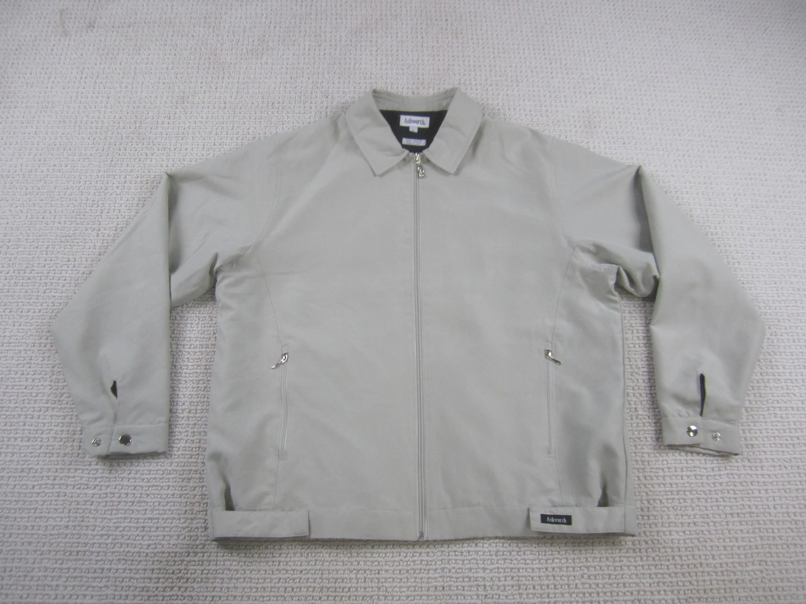 Ashworth Jacket Mens Large Gray Water Resistant Wind Resistant Golf Lightweight
