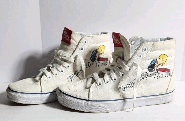 Vans Peanuts Skateboard Lucy Schroeder Shoes Sneakers Womens