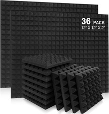 36Pack Sound Proof Foam Panels for Walls 2 X 12 X 12 Inches Acoustic Foam Panels
