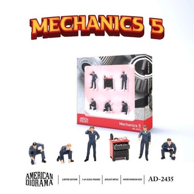 American Diorama - Mechanics 5, Figuren Set - AD-2435 - 1:64