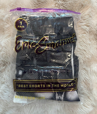 Eric Emanuel Men s Mesh Athletic Shorts Black/White M Basketball Drawstring