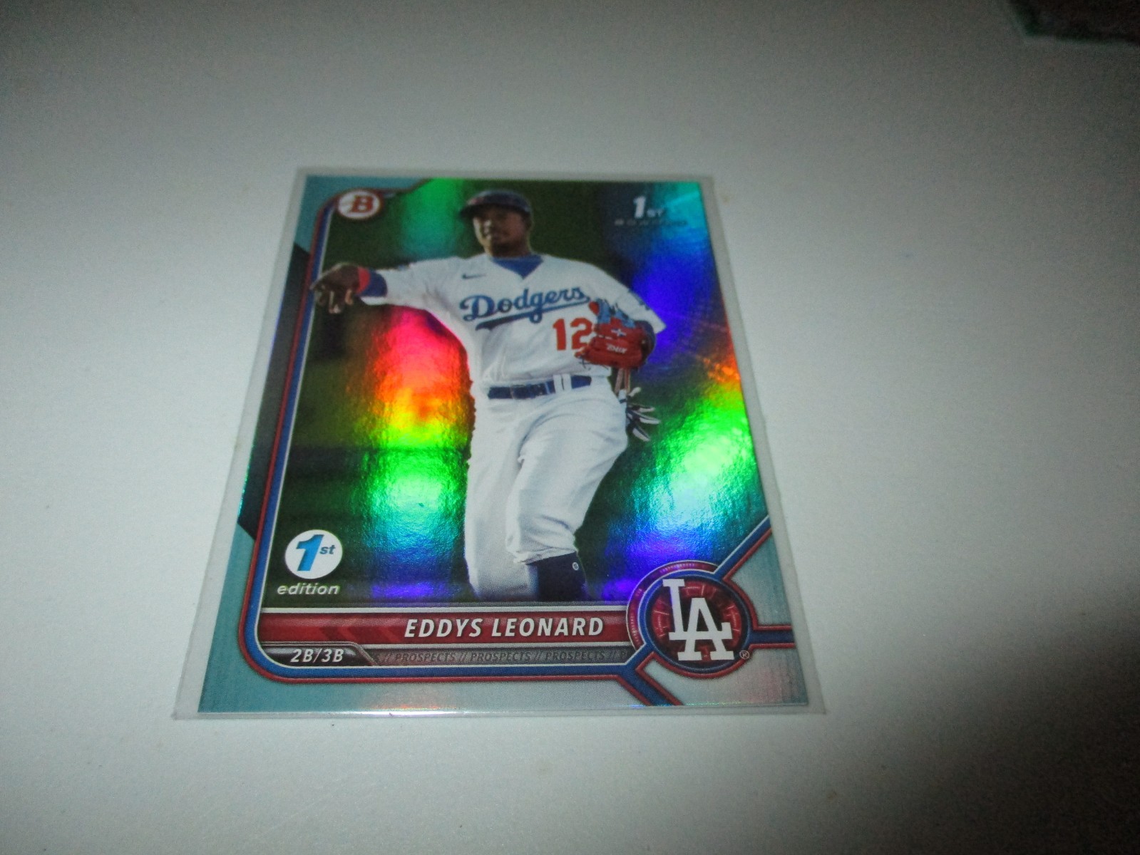 Eddys Leonard 2022 1st Bowman Prospects 1st Edition Sky Blue Foil #BPPF-57
