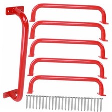 17 Inch 6 Pieces Red Outdoor Metal Safety Playground Handles Red -6 Pcs