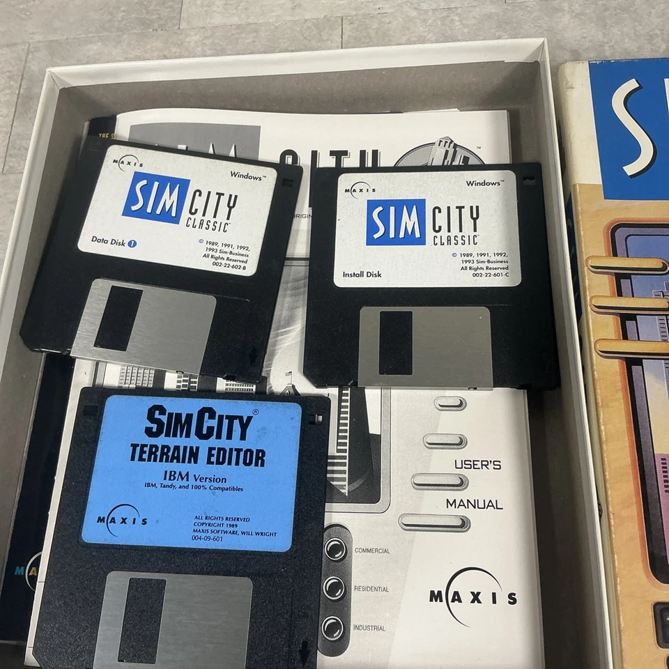 Vintage SIM City Classic Original City Simulator Maxis for Mac Macintosh 1993 - Image 4 of 4