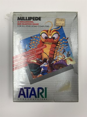 Millipede Atari Home Computers Game Factory Sealed 400 800 XL XE Silver Box