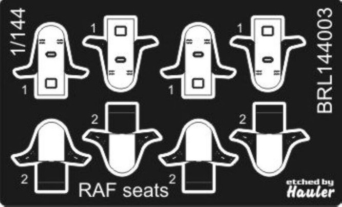 Brengun BRL144003 - 1:144 UK Seats - Etched Set - New